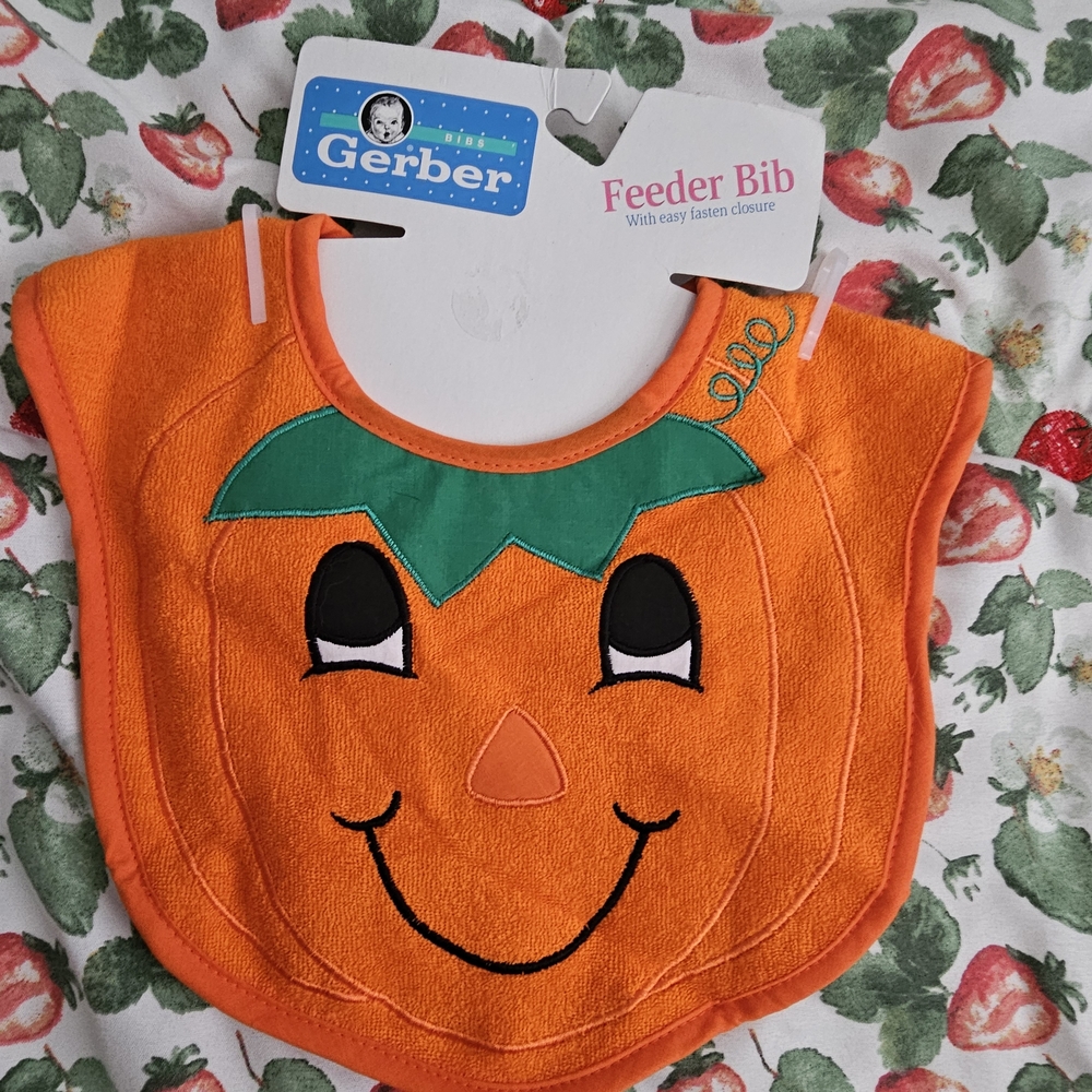 Vintage Gerber Pumpkin Bib